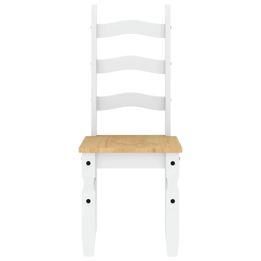 Ensemble à manger PANAMA 5 pcs blanc bois de pin massif - 8