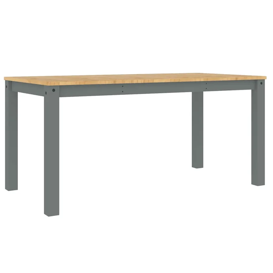 Ensemble à manger PANAMA 3 pcs gris bois de pin massif - 5