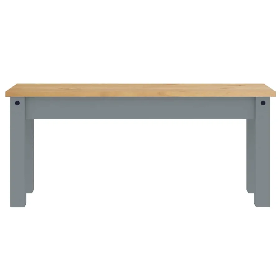 Ensemble à manger PANAMA 3 pcs gris bois de pin massif - 8