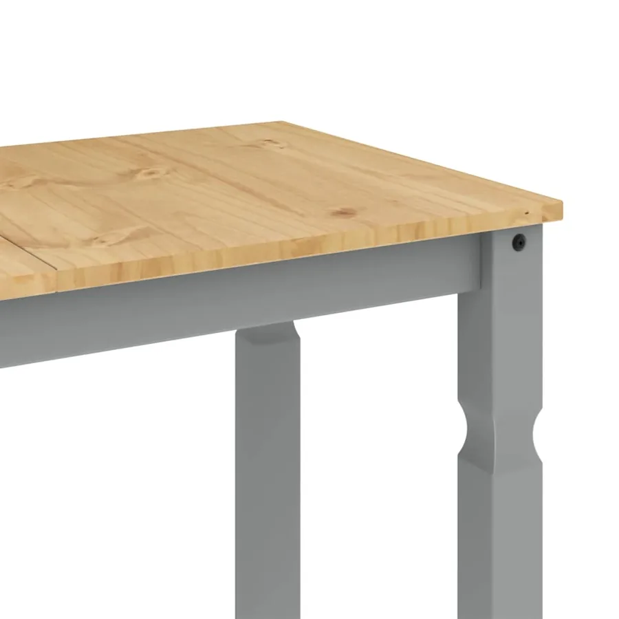 Ensemble à manger PANAMA 3 pcs gris bois de pin massif - 11