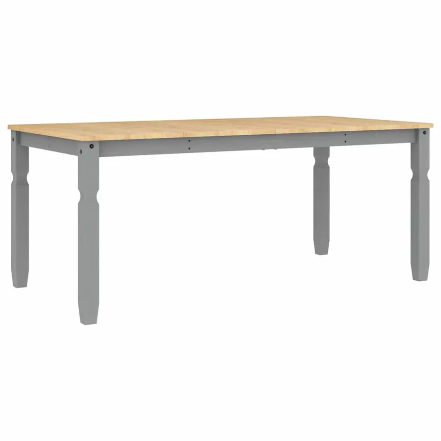 Ensemble à manger PANAMA 3 pcs gris bois de pin massif - 5