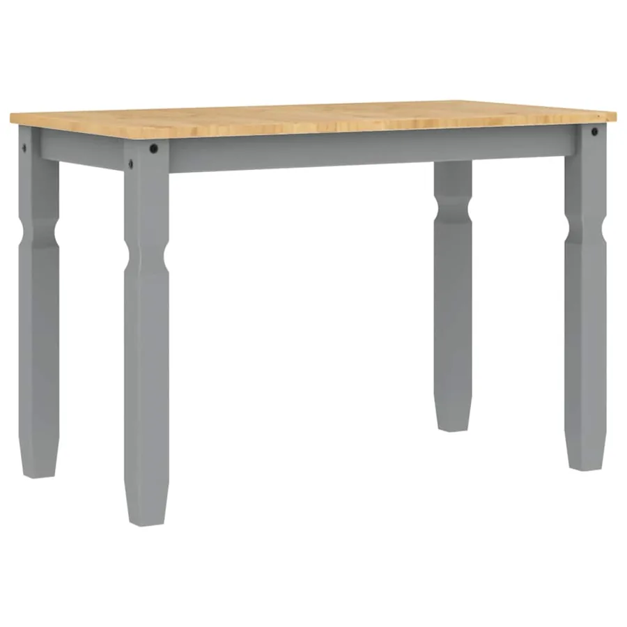 Ensemble à manger PANAMA 3 pcs gris bois de pin massif - 5