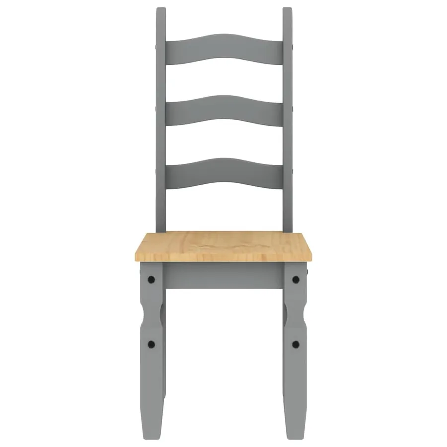 Ensemble à manger PANAMA 3 pcs gris bois de pin massif - 8