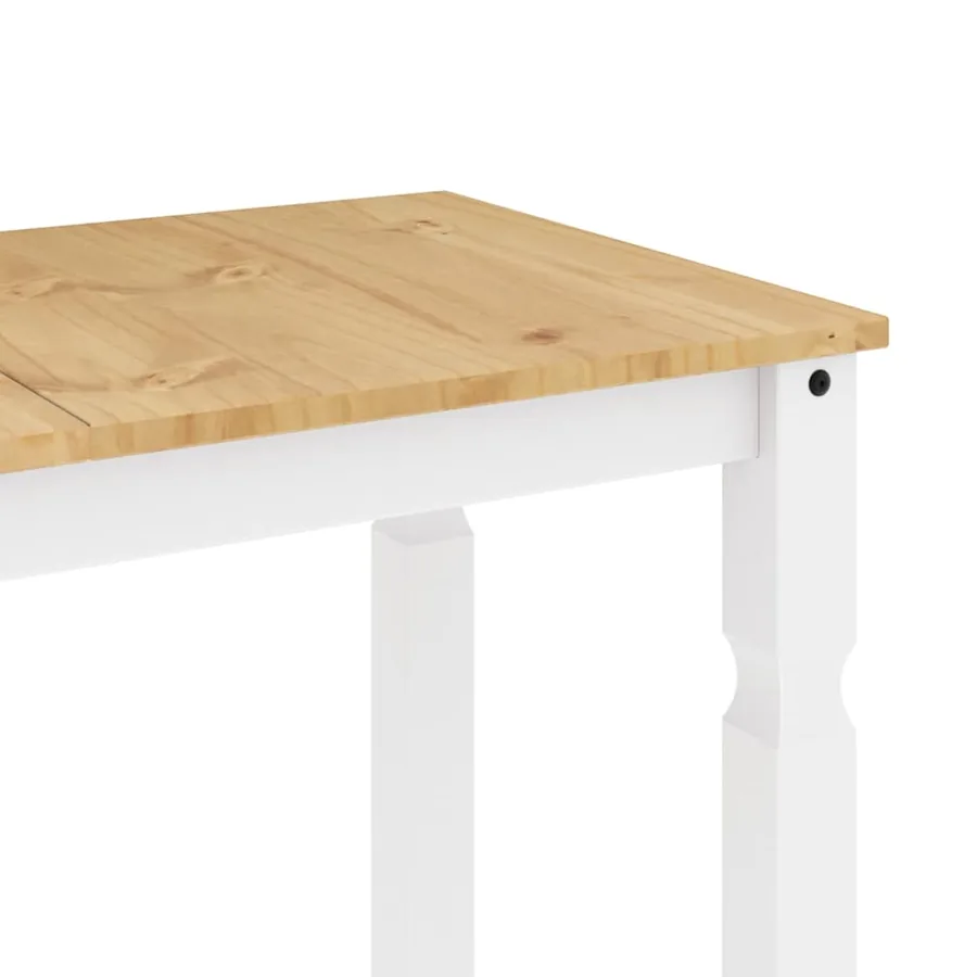 Ensemble à manger PANAMA 5 pcs blanc bois de pin massif - 11