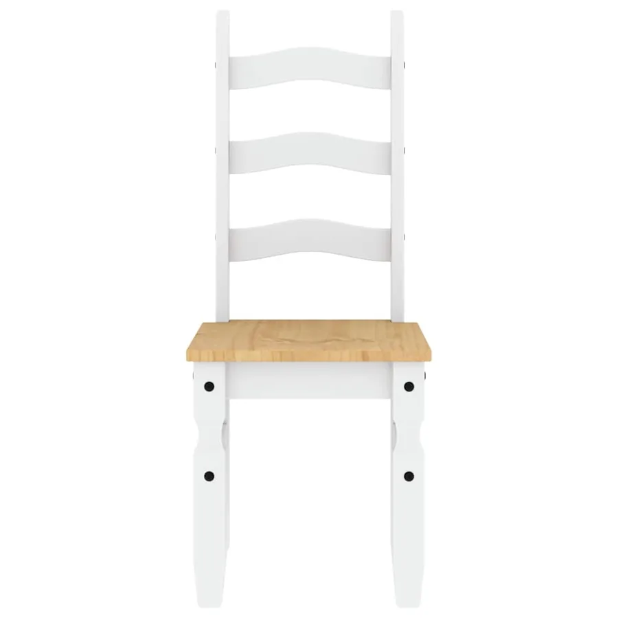 Ensemble à manger PANAMA 5 pcs blanc bois de pin massif - 8