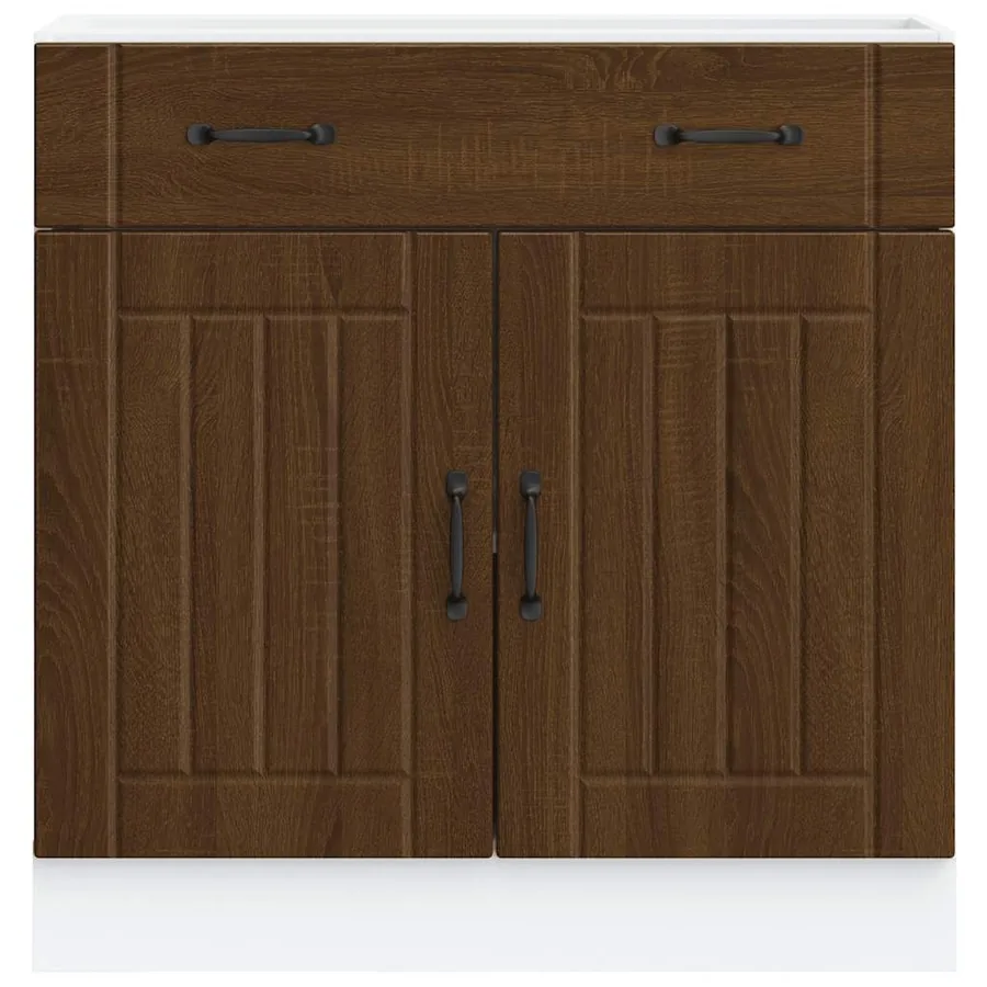 Armoire de cuisine Lucca chêne marron bois ingénierie - 3