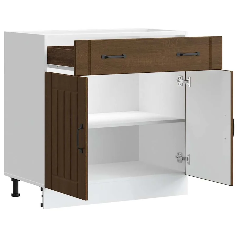 Armoire de cuisine Lucca chêne marron bois ingénierie - 4