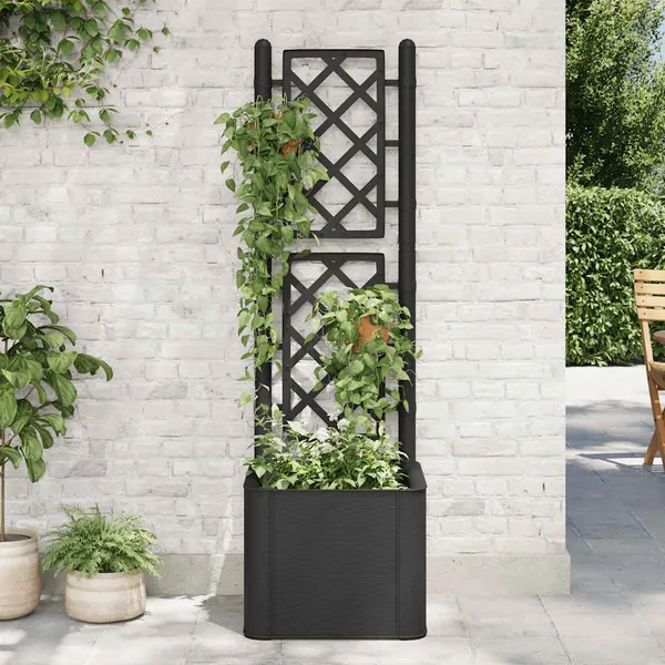 Garden raised bed trellis watering system Anthracite