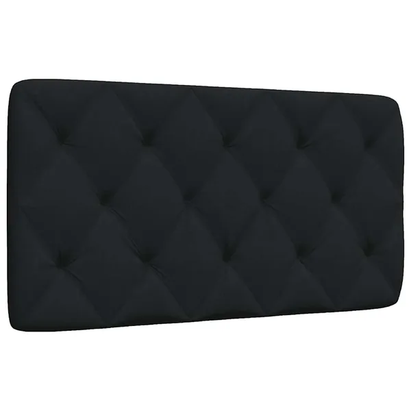 Coussin de tête de lit noir 100 cm tissu