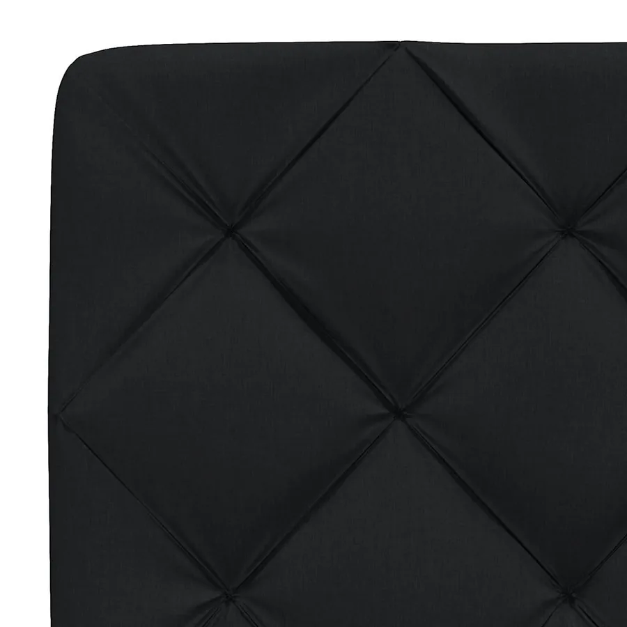 Cadre de lit sans matelas noir 90x190 cm tissu - 11