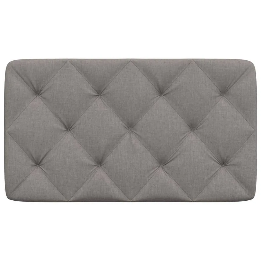 Coussin de tête de lit taupe 80 cm tissu - 4