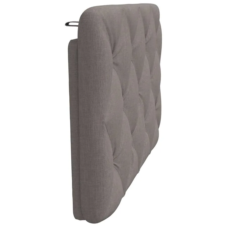 Coussin de tête de lit taupe 80 cm tissu - 5