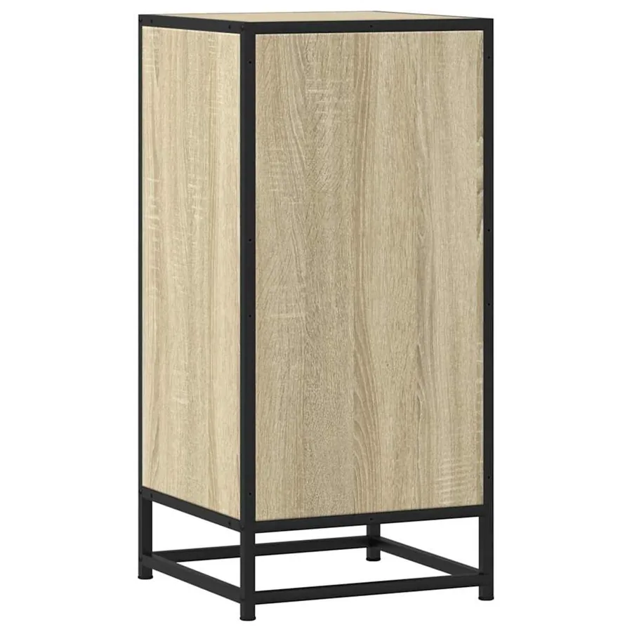Buffet chêne sonoma 35,5x35x76 cm bois d'ingénierie et métal - 7