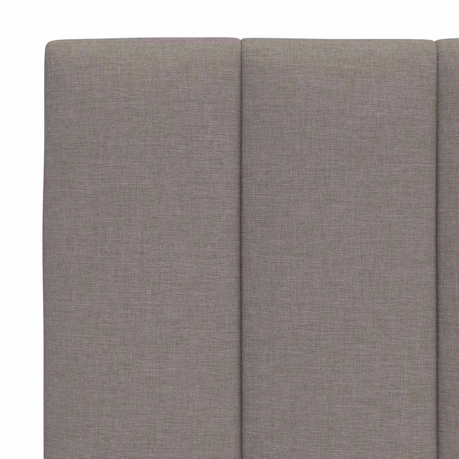 Lit avec matelas Hanko taupe 160x200 cm tissu - 11