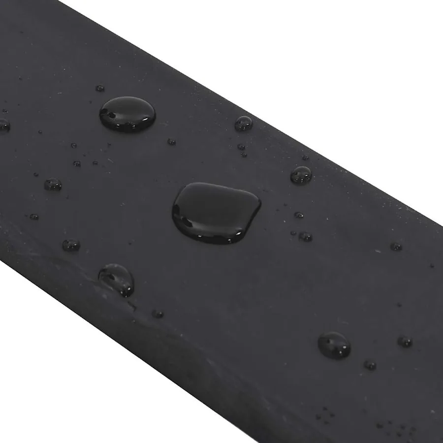 Bordure en caoutchouc de chasse-neige noir 180x10x2 cm - 5