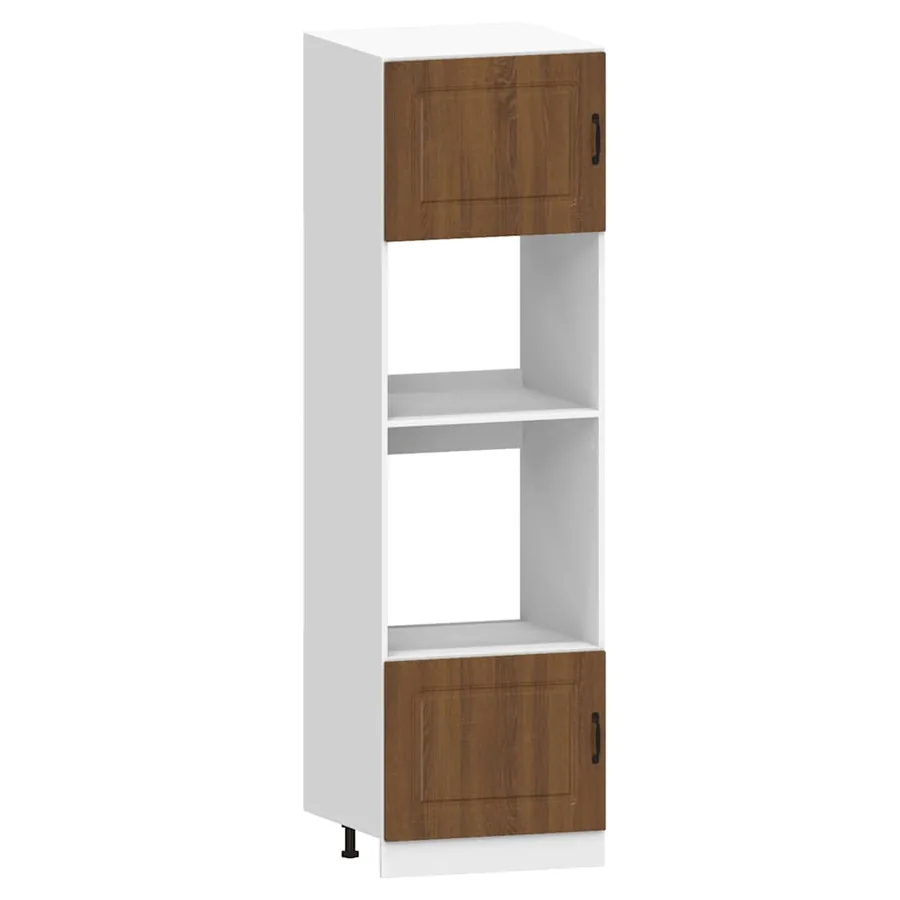 Ensemble de 7 meubles de cuisine en bois d'ingénierie "Kalmar" en chêne brun - 5