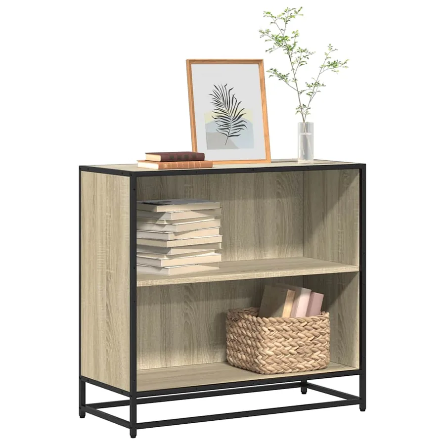 Bibliothèque chêne sonoma 80,5x35x76 cm bois d'ingénierie