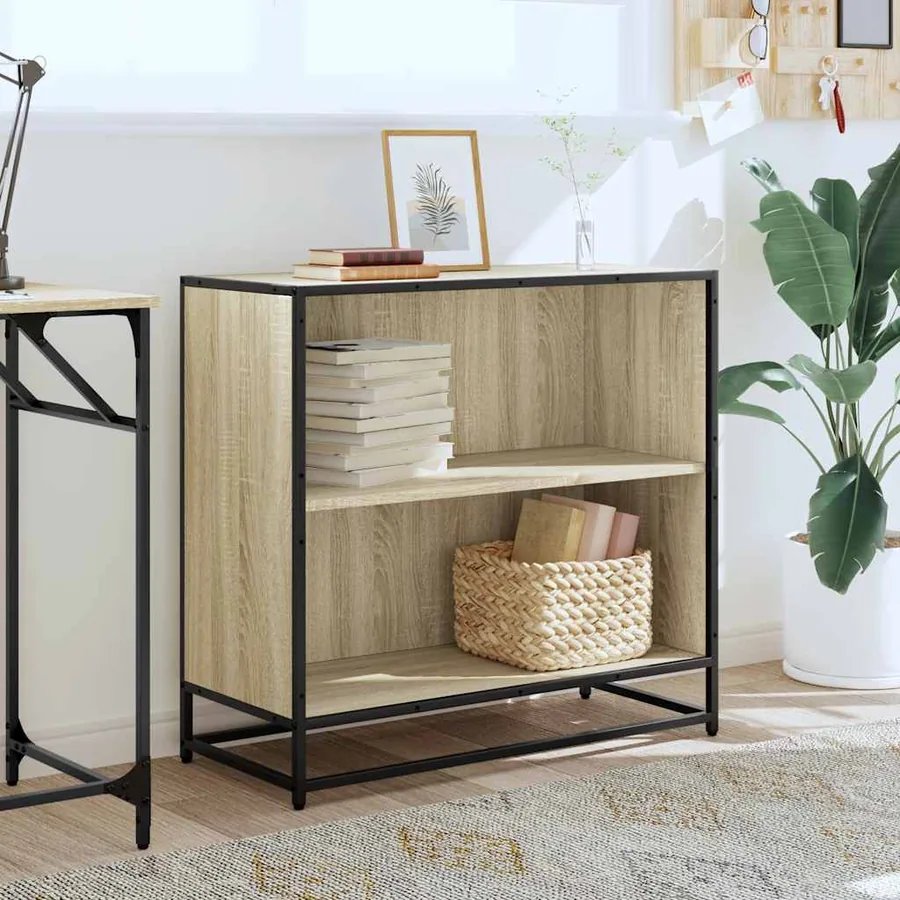 Bibliothèque chêne sonoma 80,5x35x76 cm bois d'ingénierie - 3