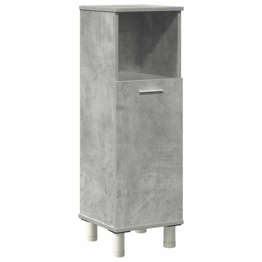 Ensemble de meubles de salle de bain 3 pcs gris béton - 4