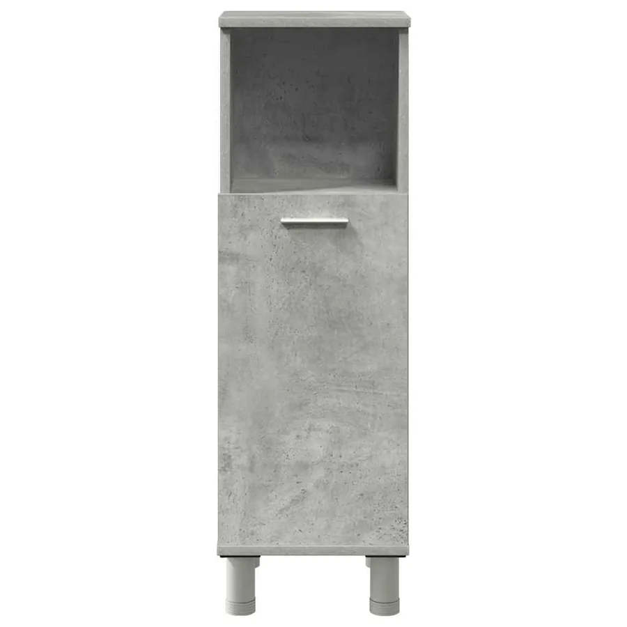 Ensemble de meubles de salle de bain 3 pcs gris béton - 5