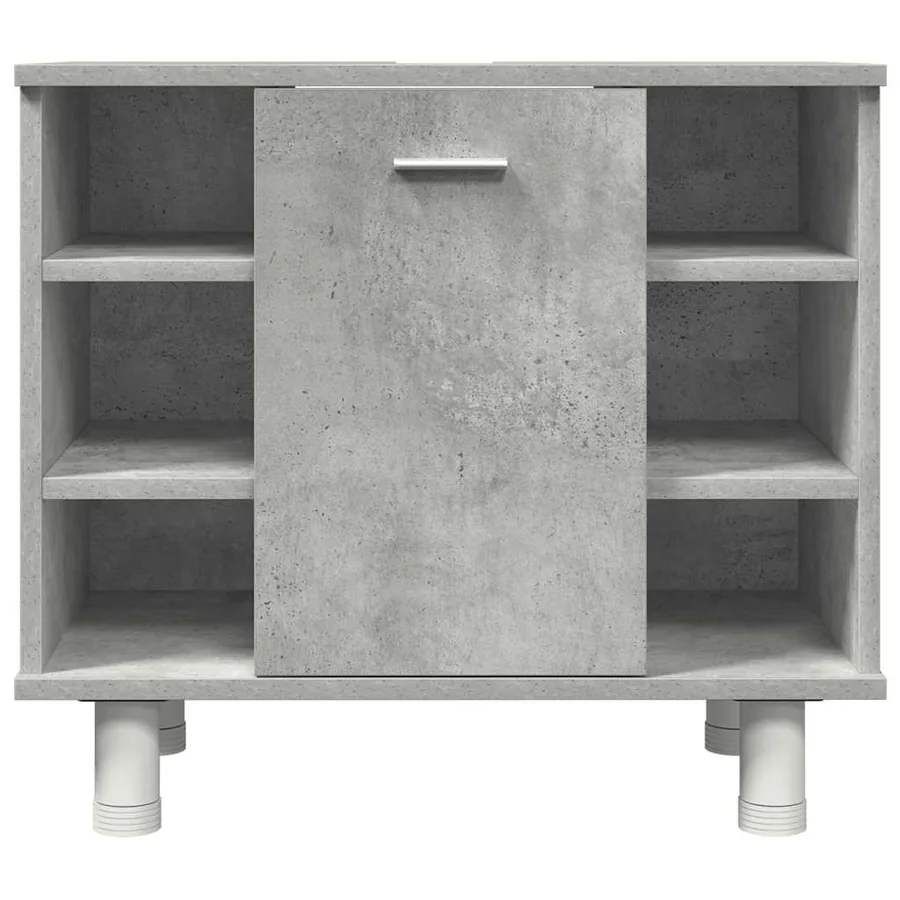Ensemble de meubles de salle de bain 3 pcs gris béton - 7