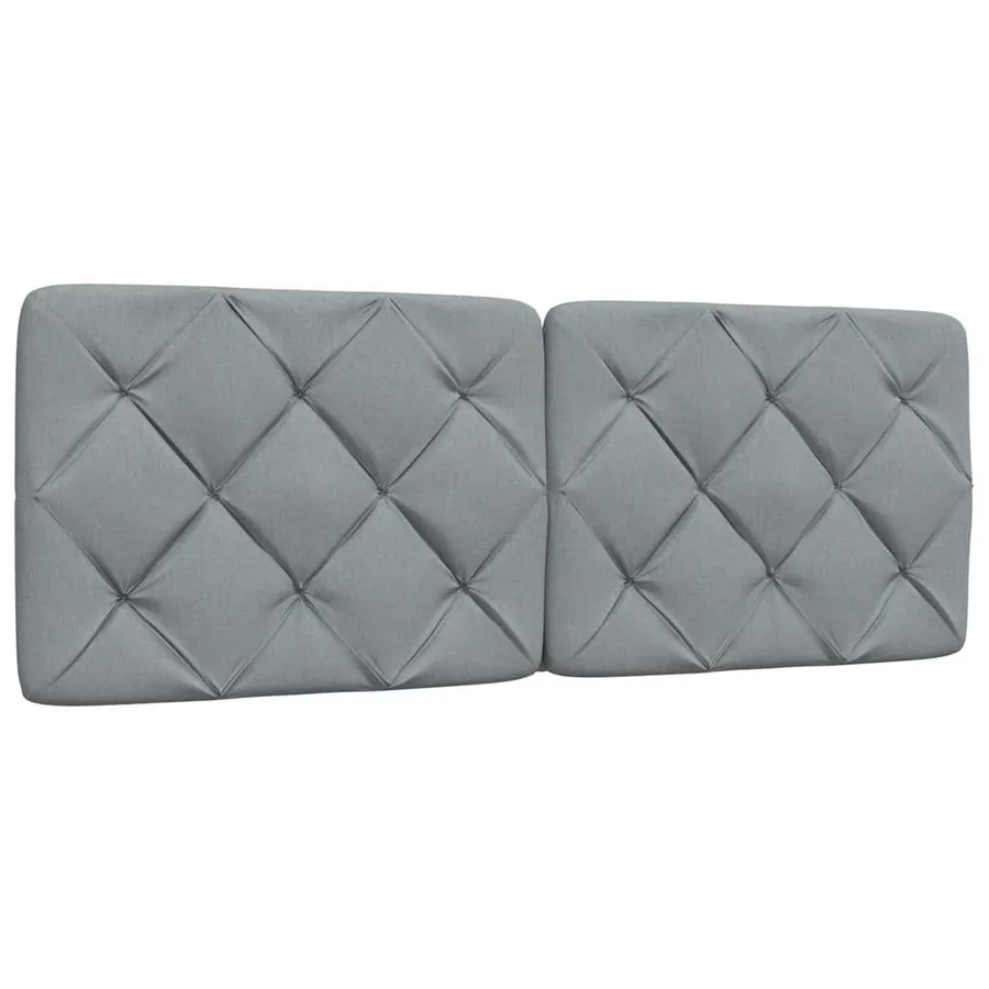 Cadre de lit avec LED sans matelas gris clair 140x200 cm tissu - 8