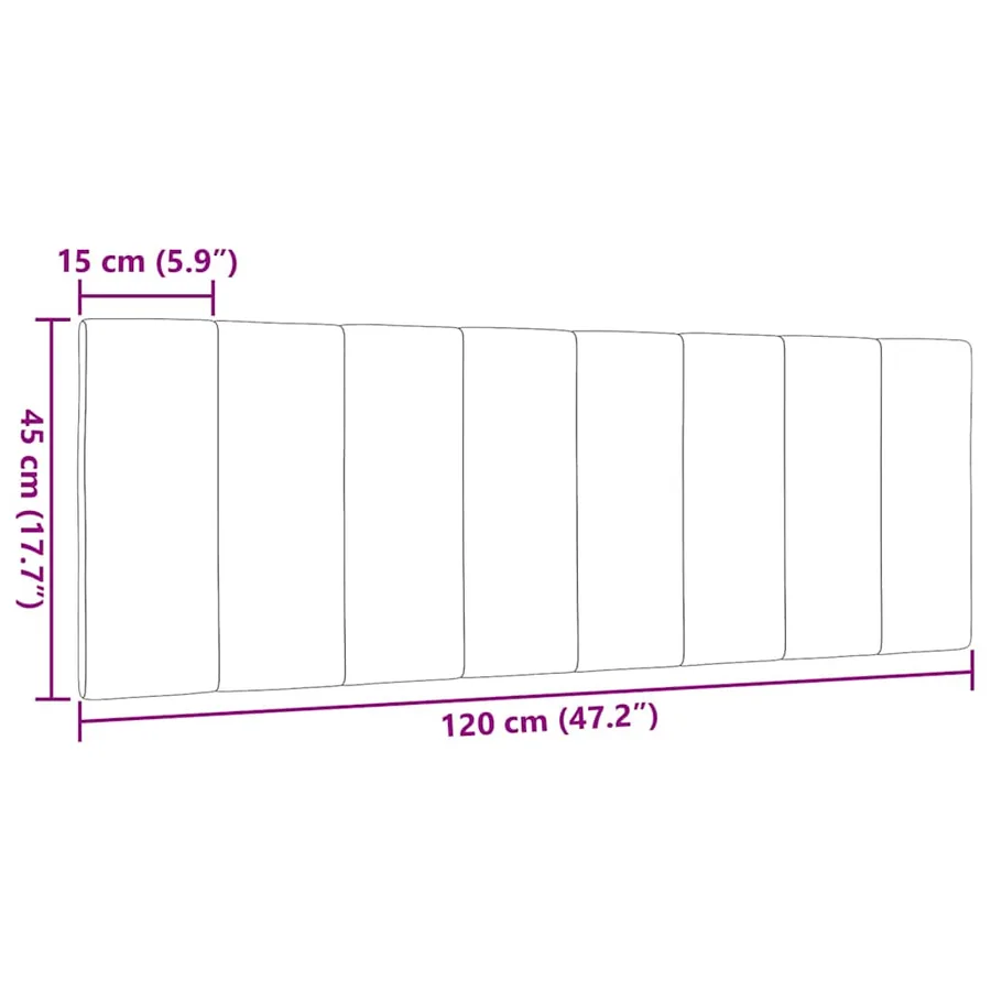 Coussin de tête de lit Hanko gris foncé 120 cm tissu - 9