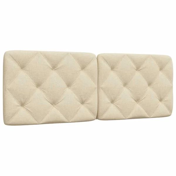 Coussin de tête de lit crème 140 cm tissu