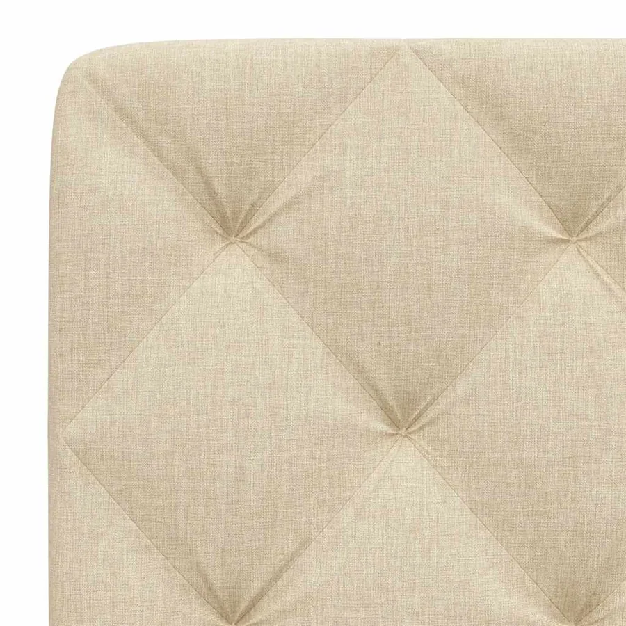 Coussin de tête de lit crème 140 cm tissu - 7