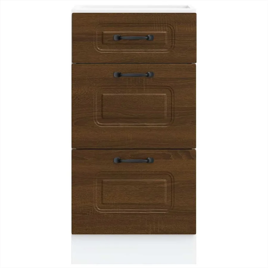 Armoire de cuisine Kalmar chêne marron bois d'ingénierie - 4