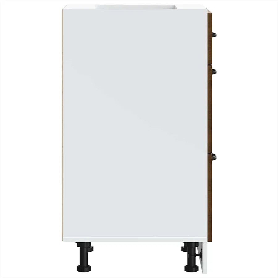 Armoire de cuisine Kalmar chêne marron bois d'ingénierie - 6