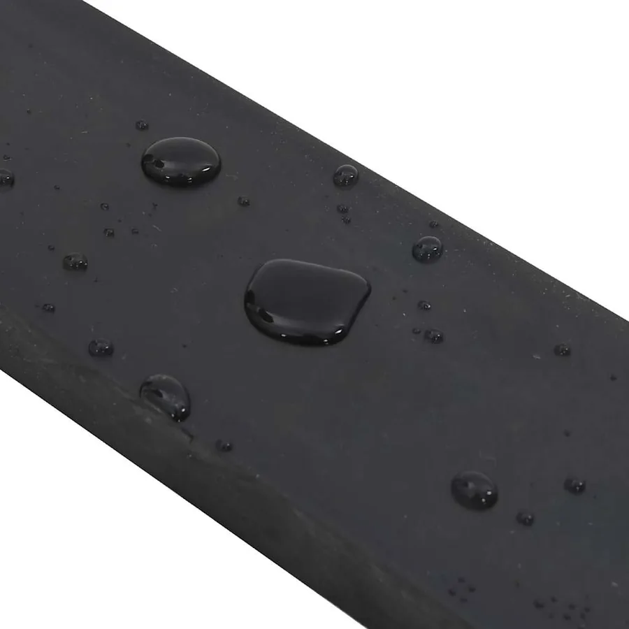 Bordure en caoutchouc de chasse-neige noir 250x8x2 cm - 5