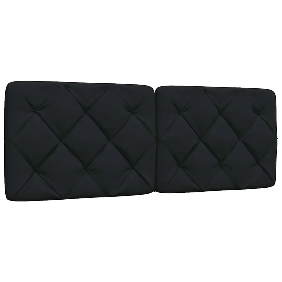 Lit avec matelas noir 140x200 cm tissu - 9