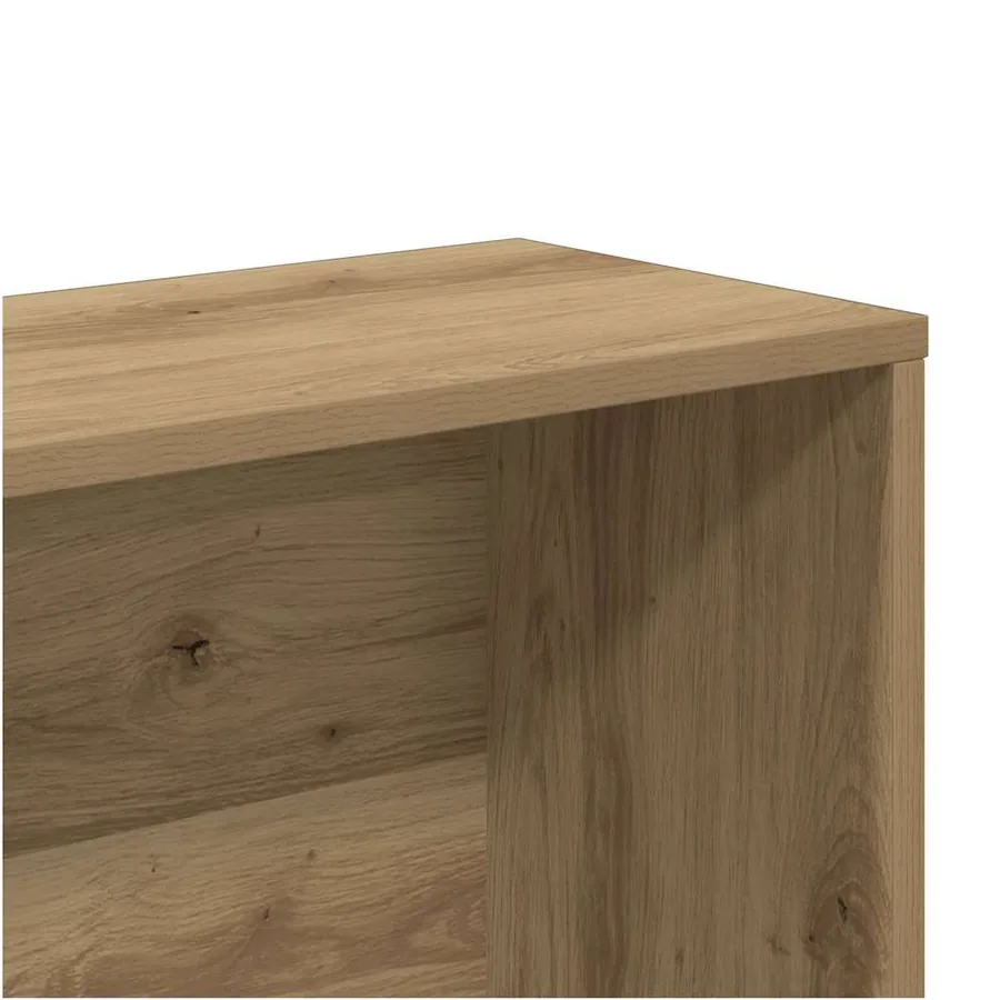 Bibliothèque chêne artisanal 157x24x160 cm bois d'ingénierie - 7
