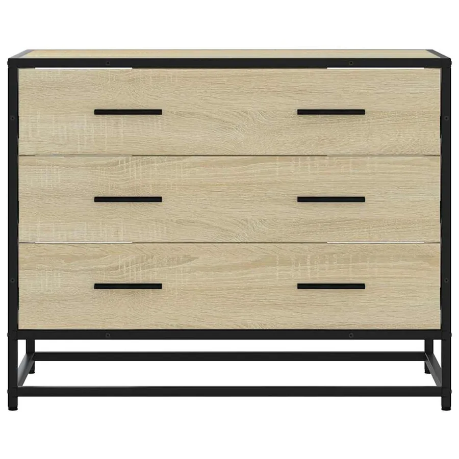 Commode chêne sonoma 70x41x56 cm bois d'ingénierie - 4