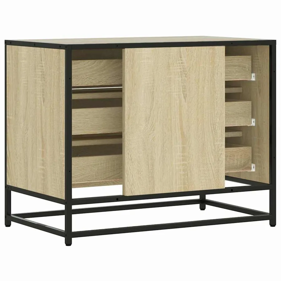 Commode chêne sonoma 70x41x56 cm bois d'ingénierie - 7