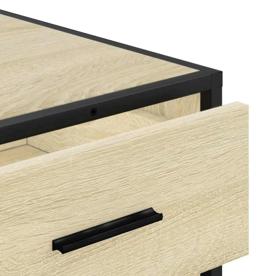 Commode chêne sonoma 70x41x56 cm bois d'ingénierie - 8