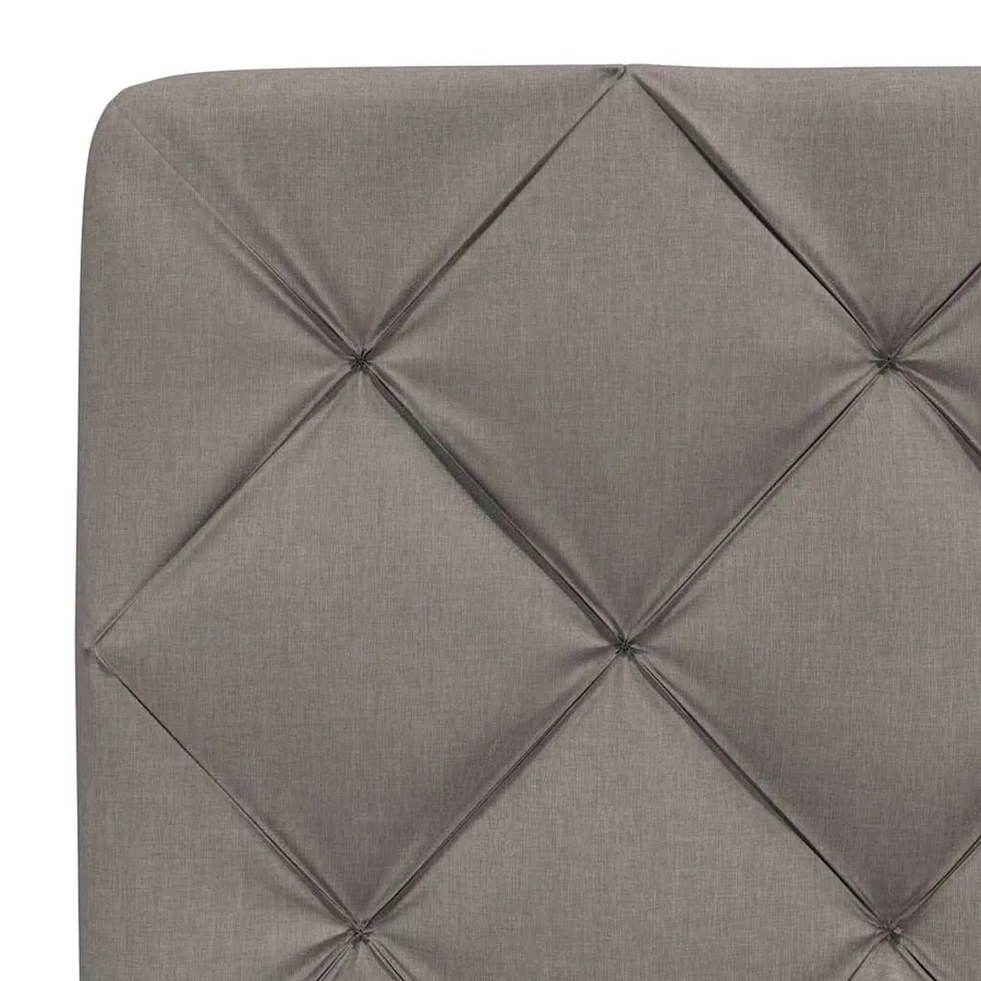 Lit avec matelas taupe 90x200 cm tissu - 11