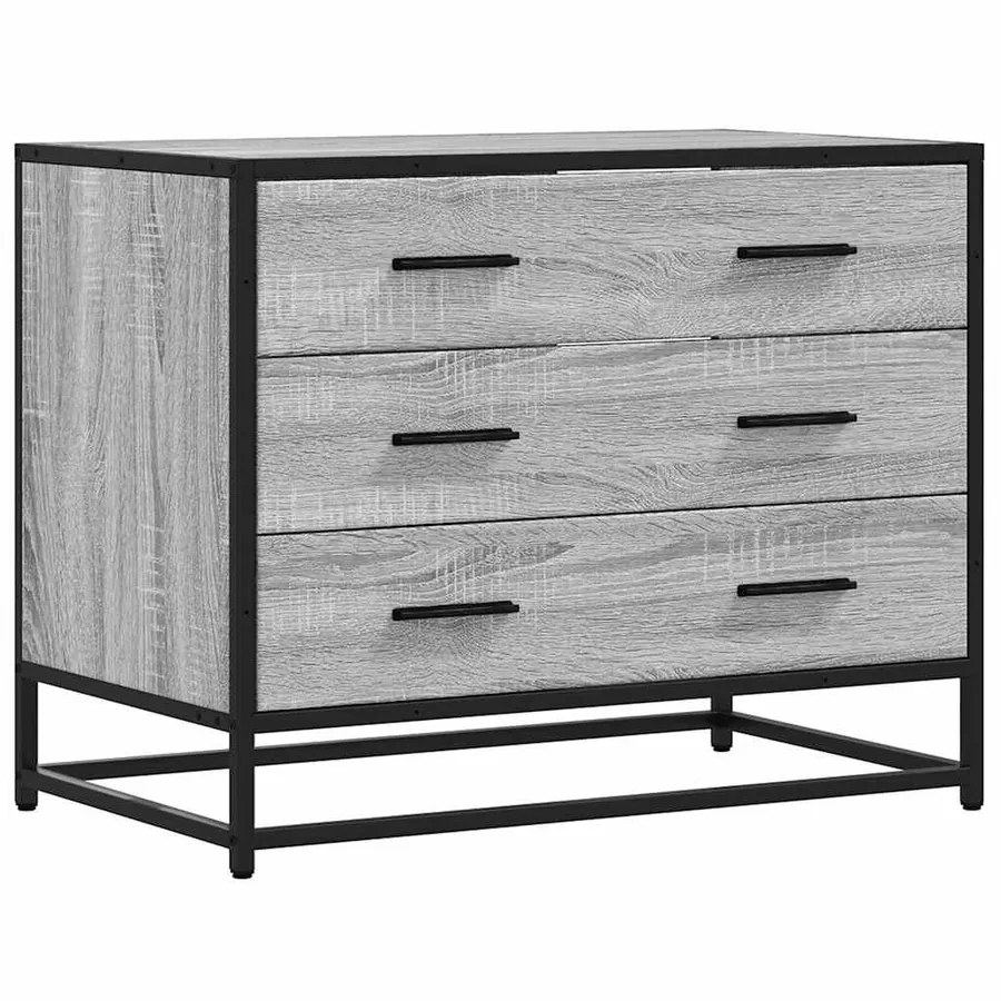 Commode sonoma gris 70x41x56 cm bois d'ingénierie - 2