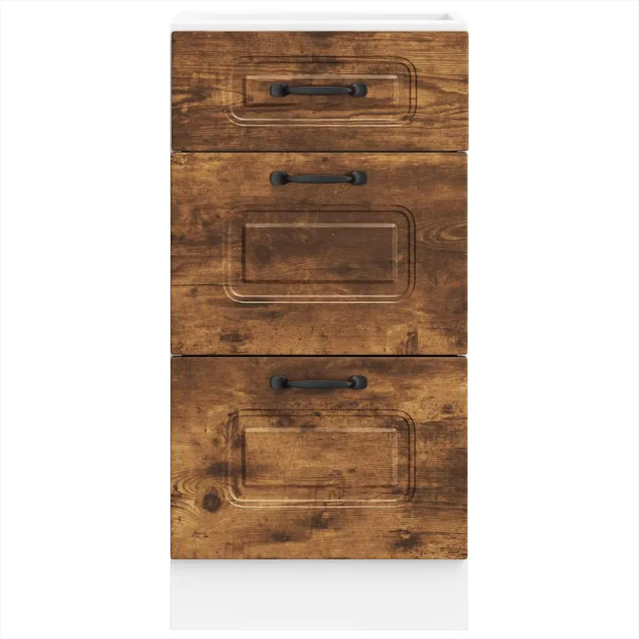 Armoire de cuisine Kalmar chêne fumé bois d'ingénierie - 4