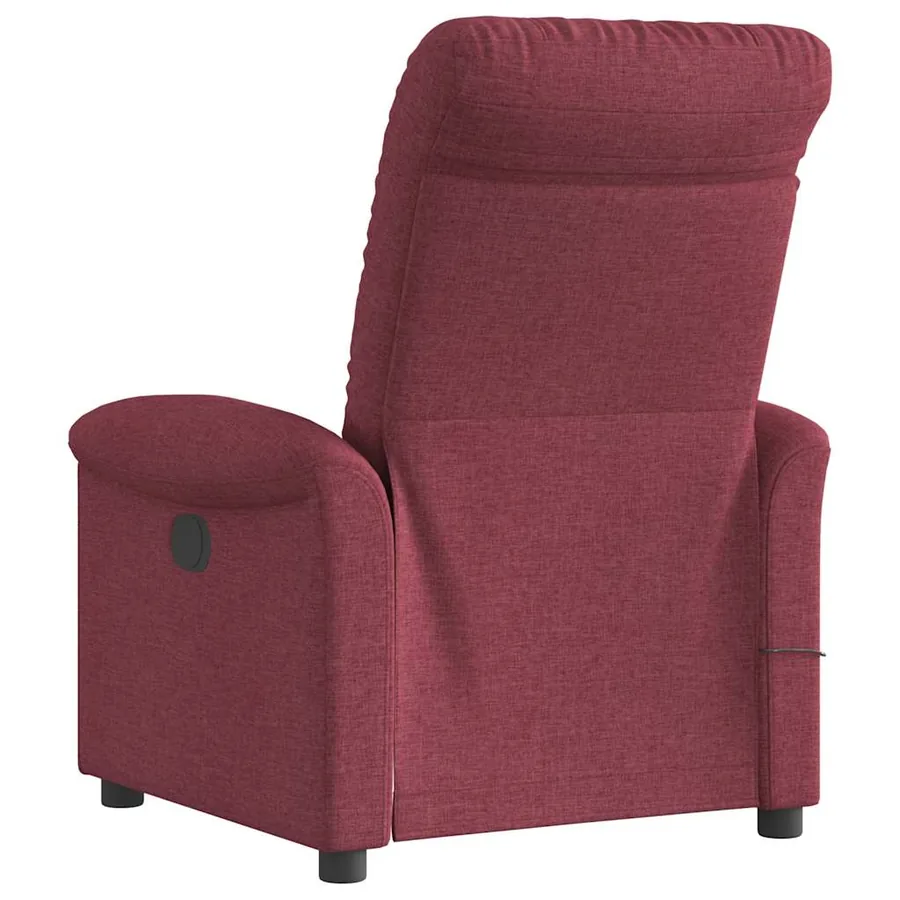 Fauteuil de massage inclinable électrique Rouge bordeaux Tissu - 7
