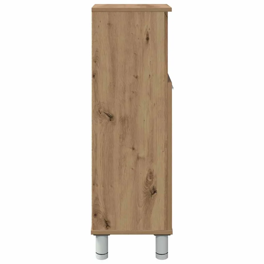 Armoire de bain chêne artisanal 30x30x95 cm bois d'ingénierie - 6