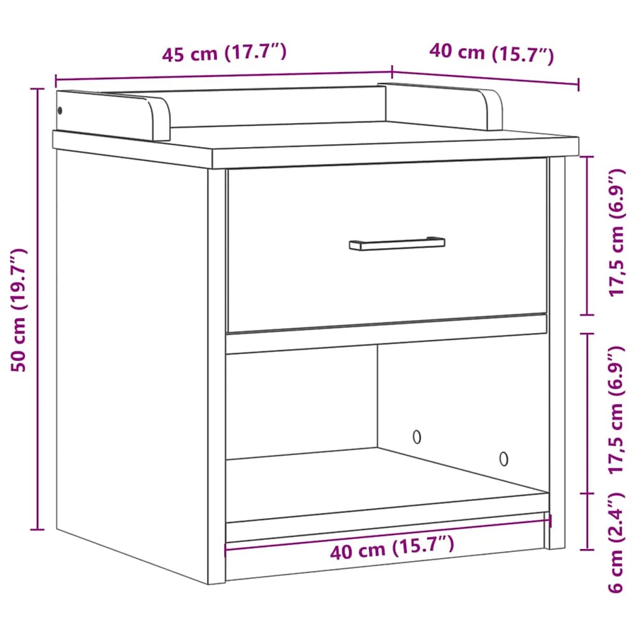 Banc de couloir SANDNES 45x40x50 cm bois de pin massif - 11
