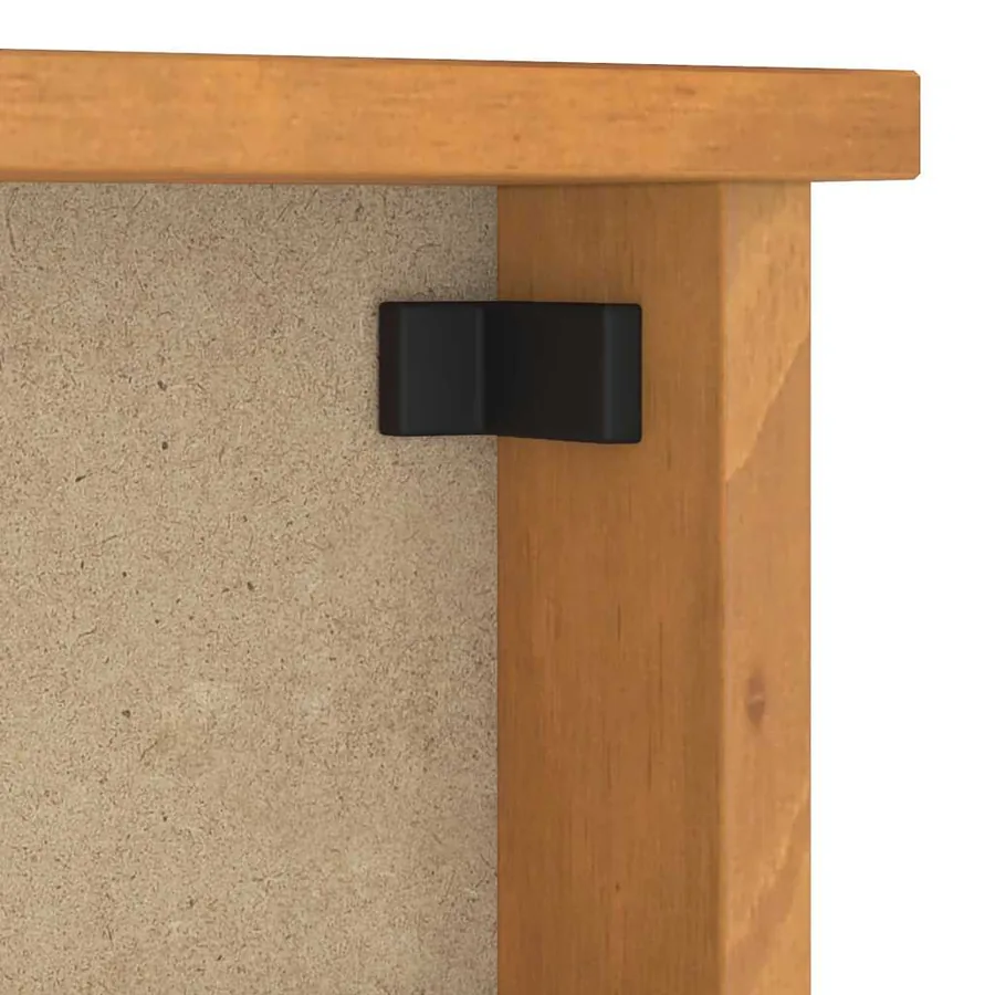 Porte-manteau mural SANDNES 45x12x35 cm bois massif pin - 8
