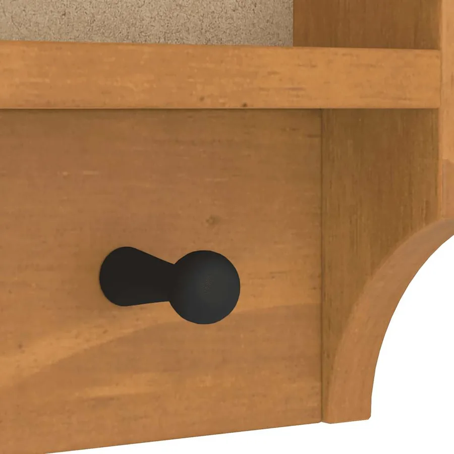Porte-manteau mural SANDNES 45x12x35 cm bois massif pin - 9