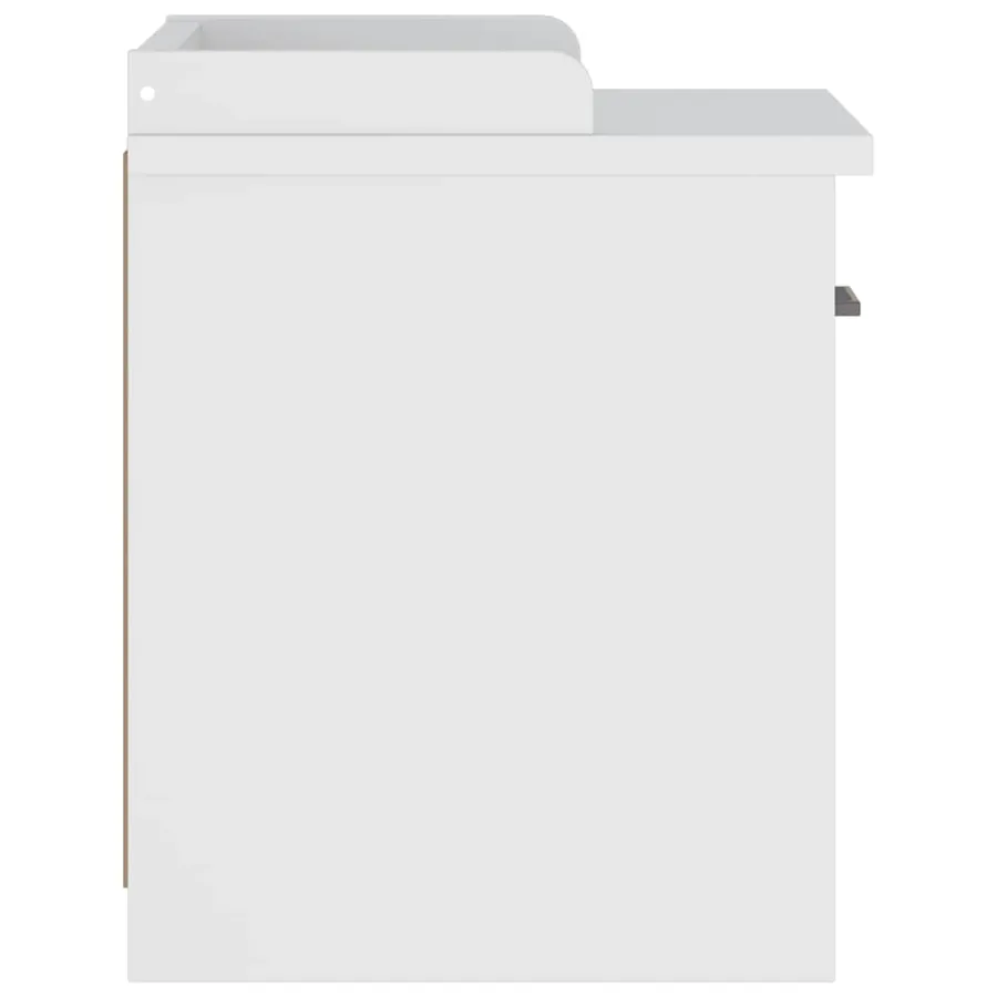 Banc de couloir SANDNES blanc 45x40x50 cm bois de pin massif - 7