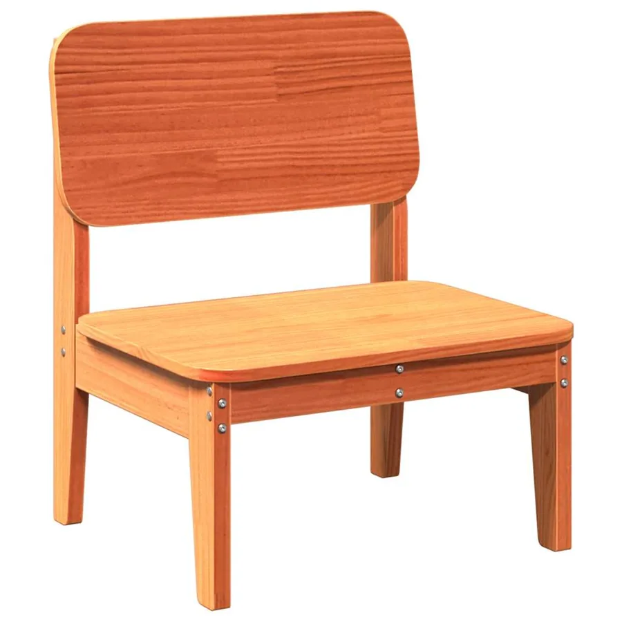 Chaise de jardin cire marron 60x52,5x72 cm bois de pin massif - 2