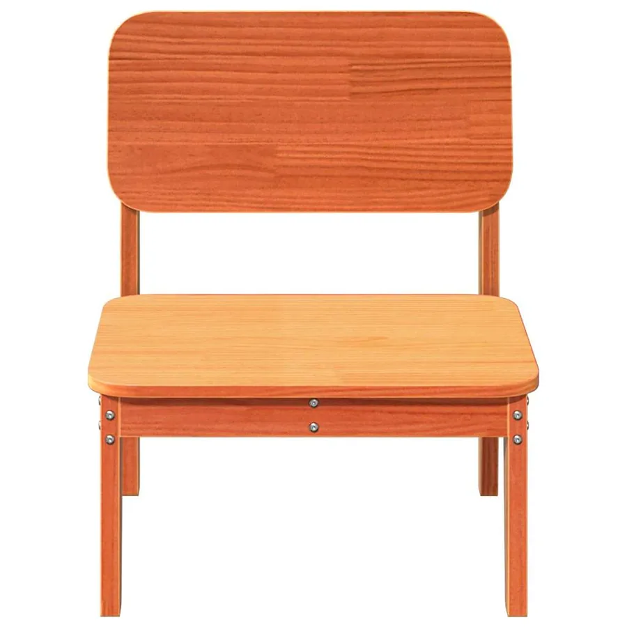 Chaise de jardin cire marron 60x52,5x72 cm bois de pin massif - 3