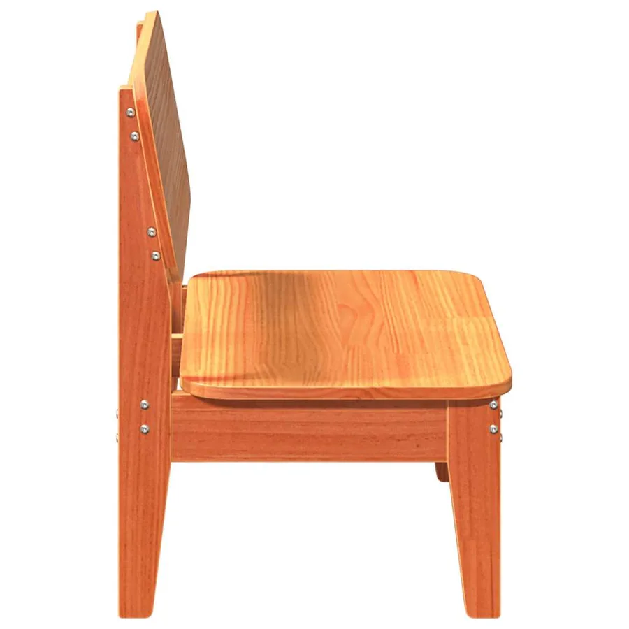 Chaise de jardin cire marron 60x52,5x72 cm bois de pin massif - 4