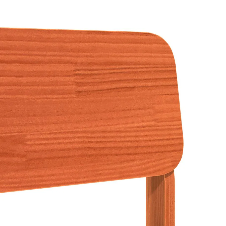 Chaise de jardin cire marron 60x52,5x72 cm bois de pin massif - 7
